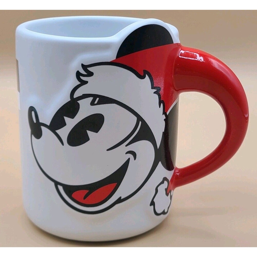 Hallmark Disney Santa Mickey Sculpted Christmas Mug, 15 oz. Holiday Santa Hat